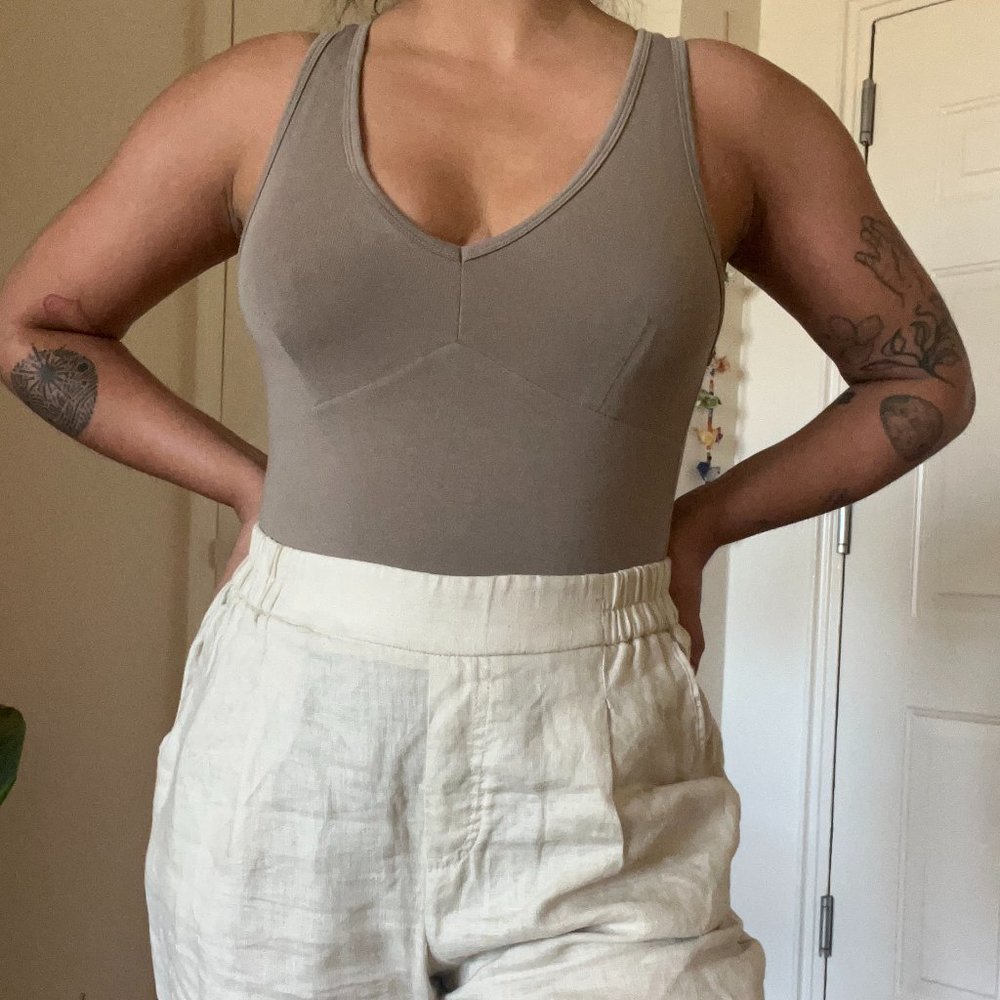 V-neck bodysuit